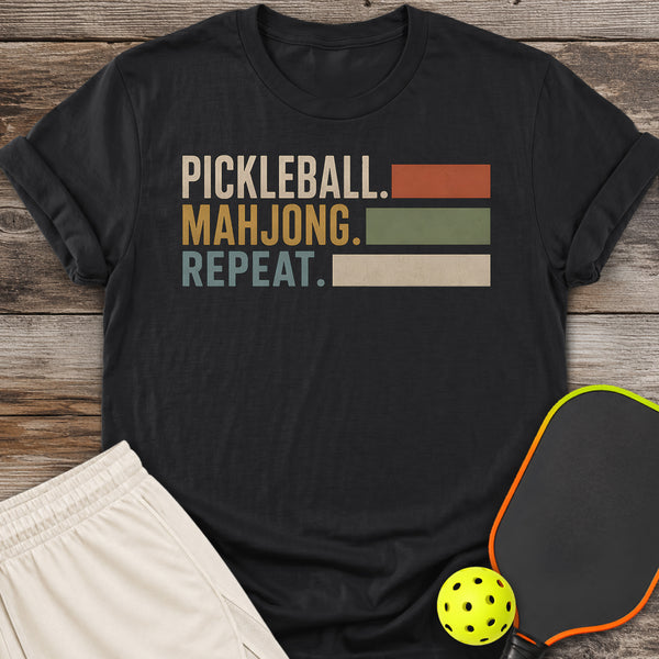 Pickleball Mahjong Repeat T-Shirt