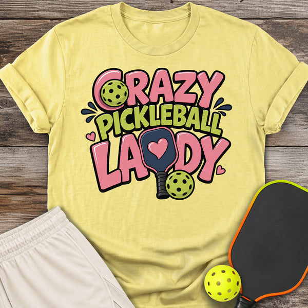 Crazy Pickleball Lady T-Shirt