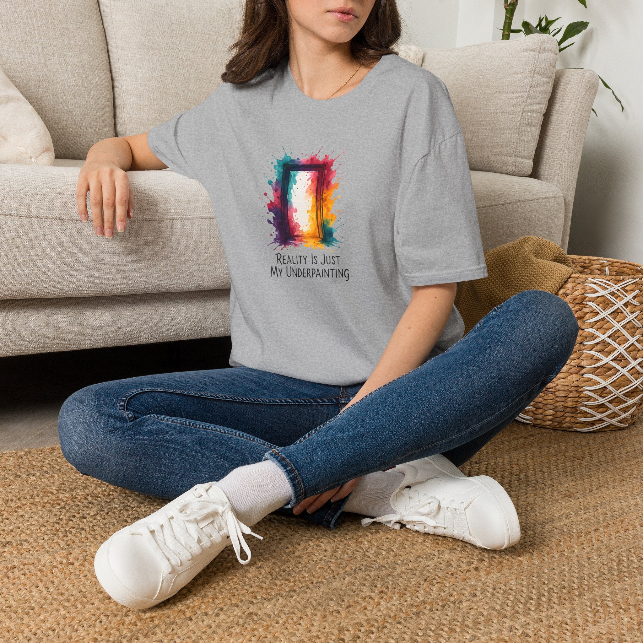 Rainbow Watercolor Frame T-Shirt