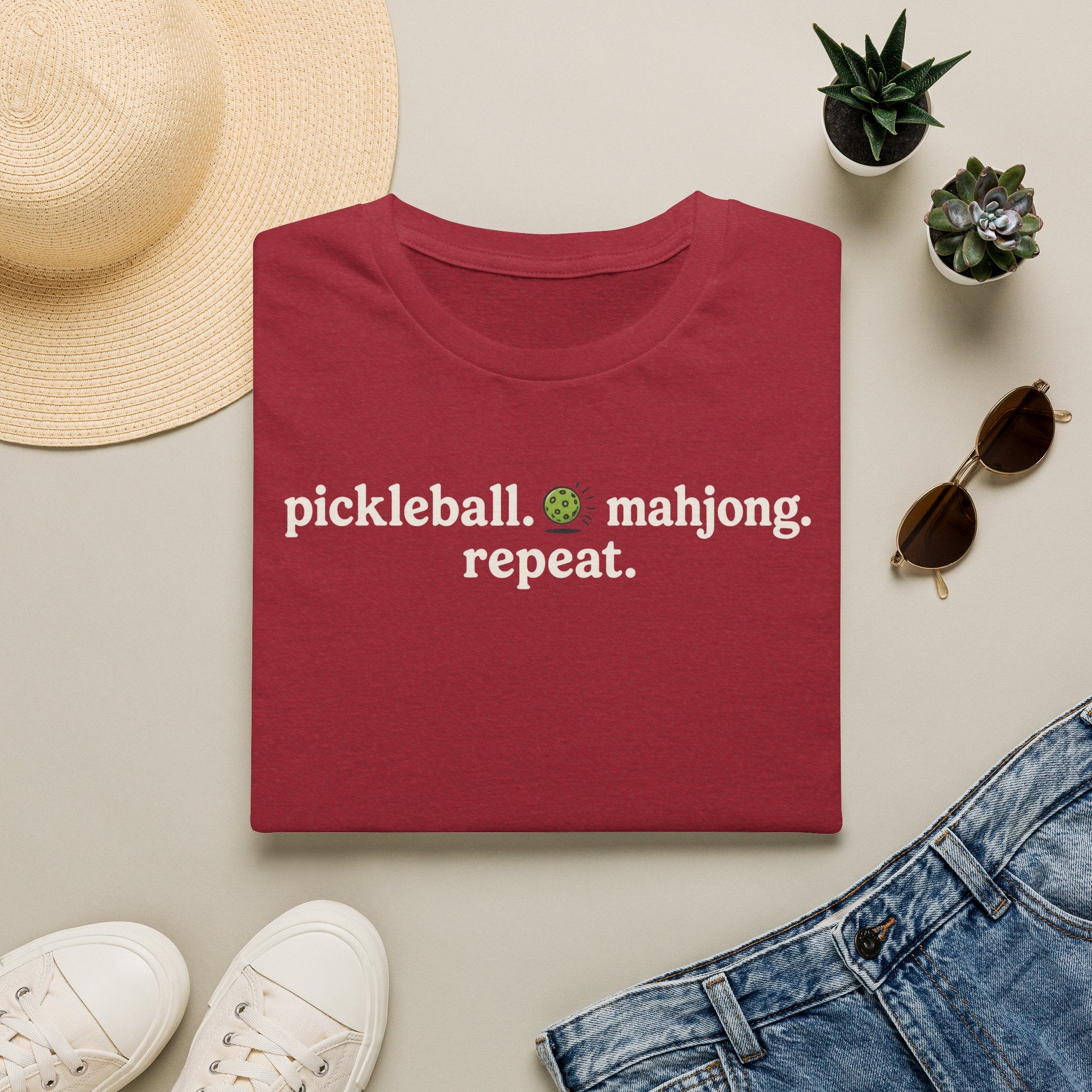 Pickleball Meets Mahjong T-Shirt