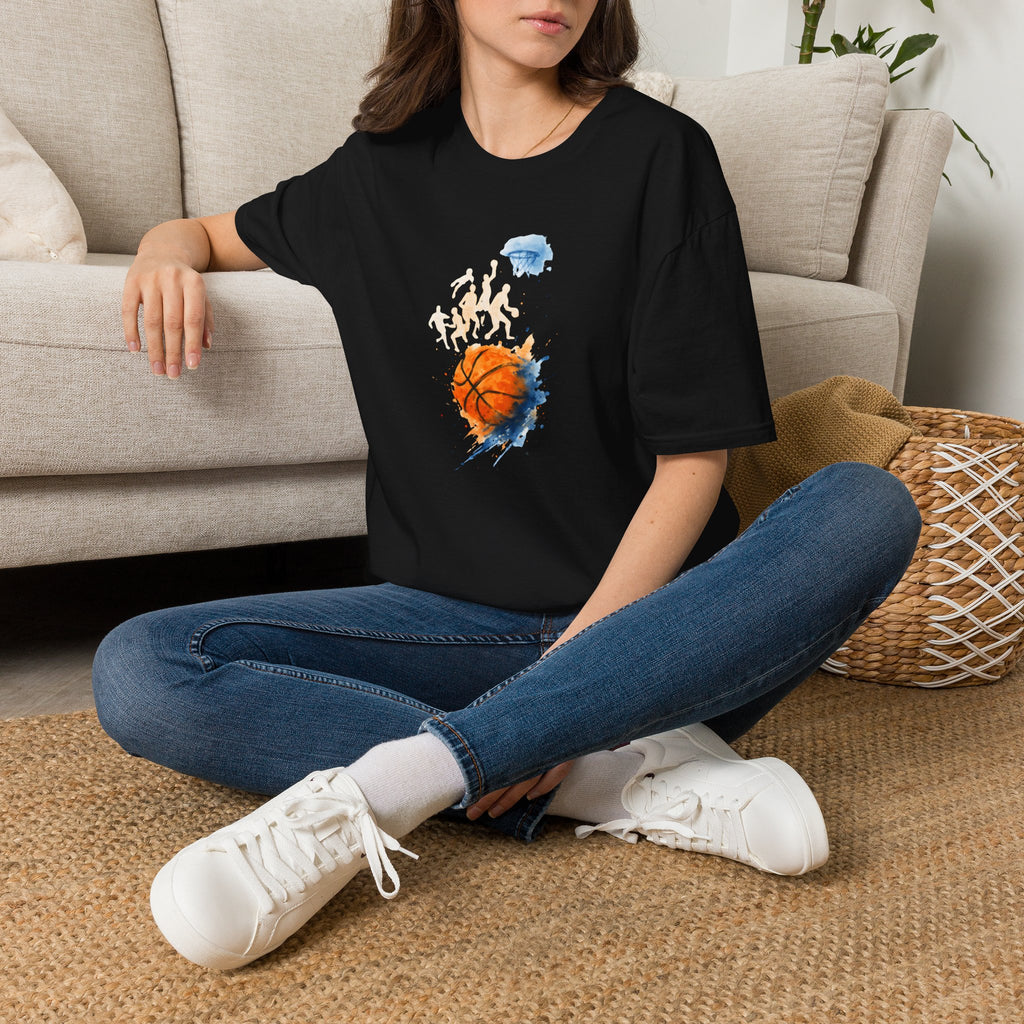 Watercolor basketball scene T-Shirt