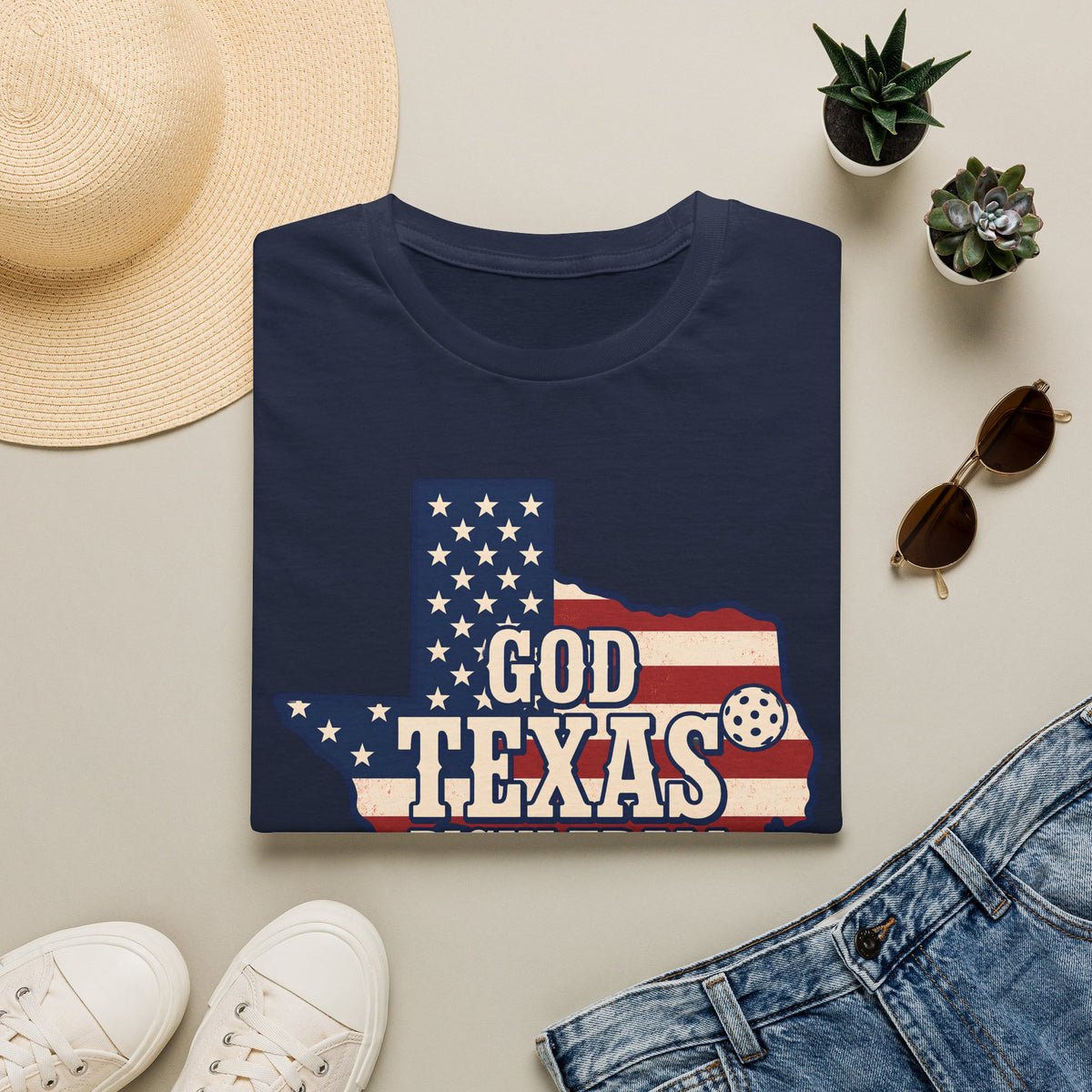 God Texas Pickleball T-Shirt