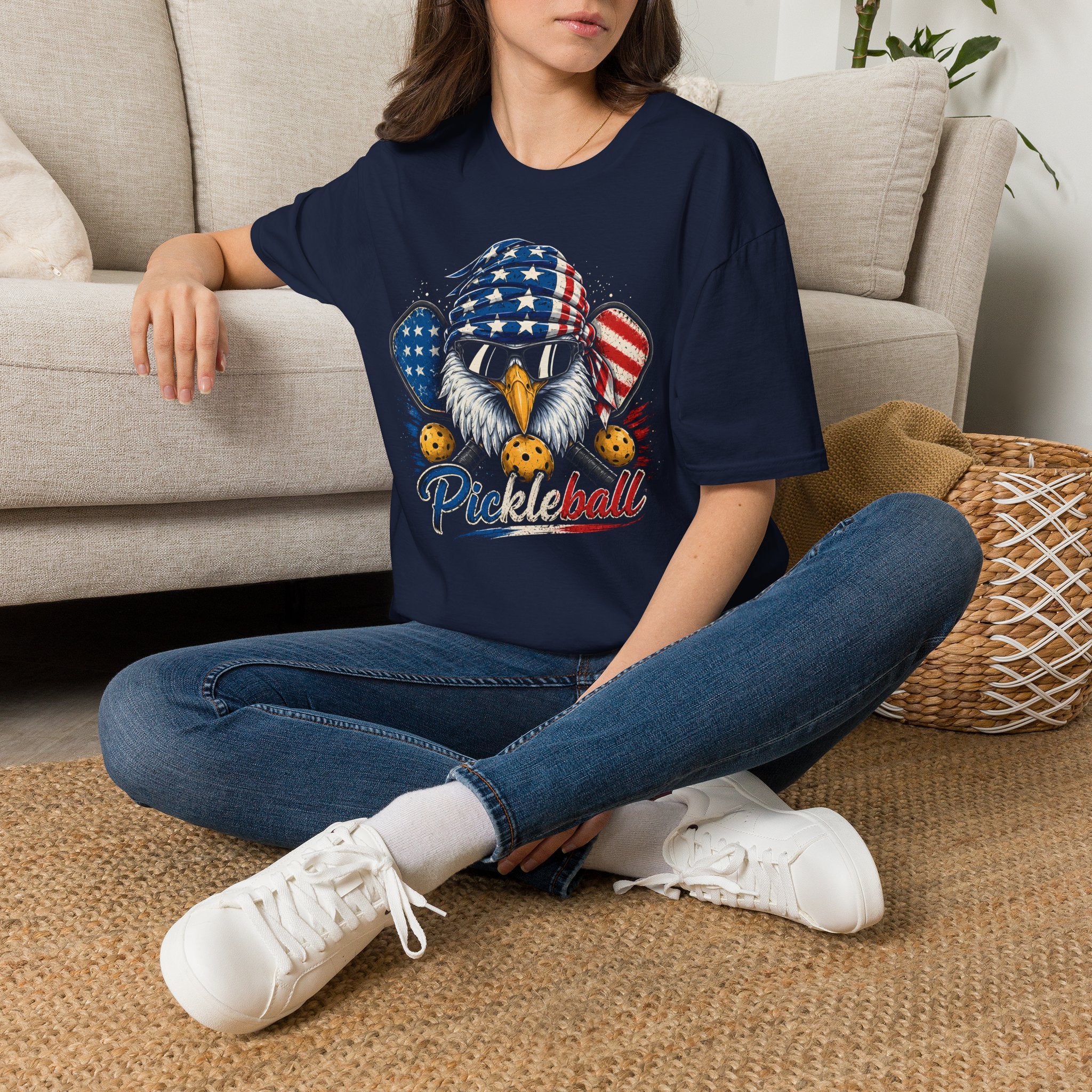 Patriotic Pickleball Eagle T-Shirt