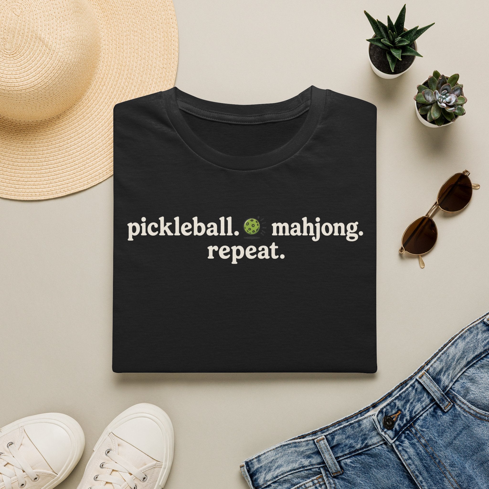 Pickleball Meets Mahjong T-Shirt