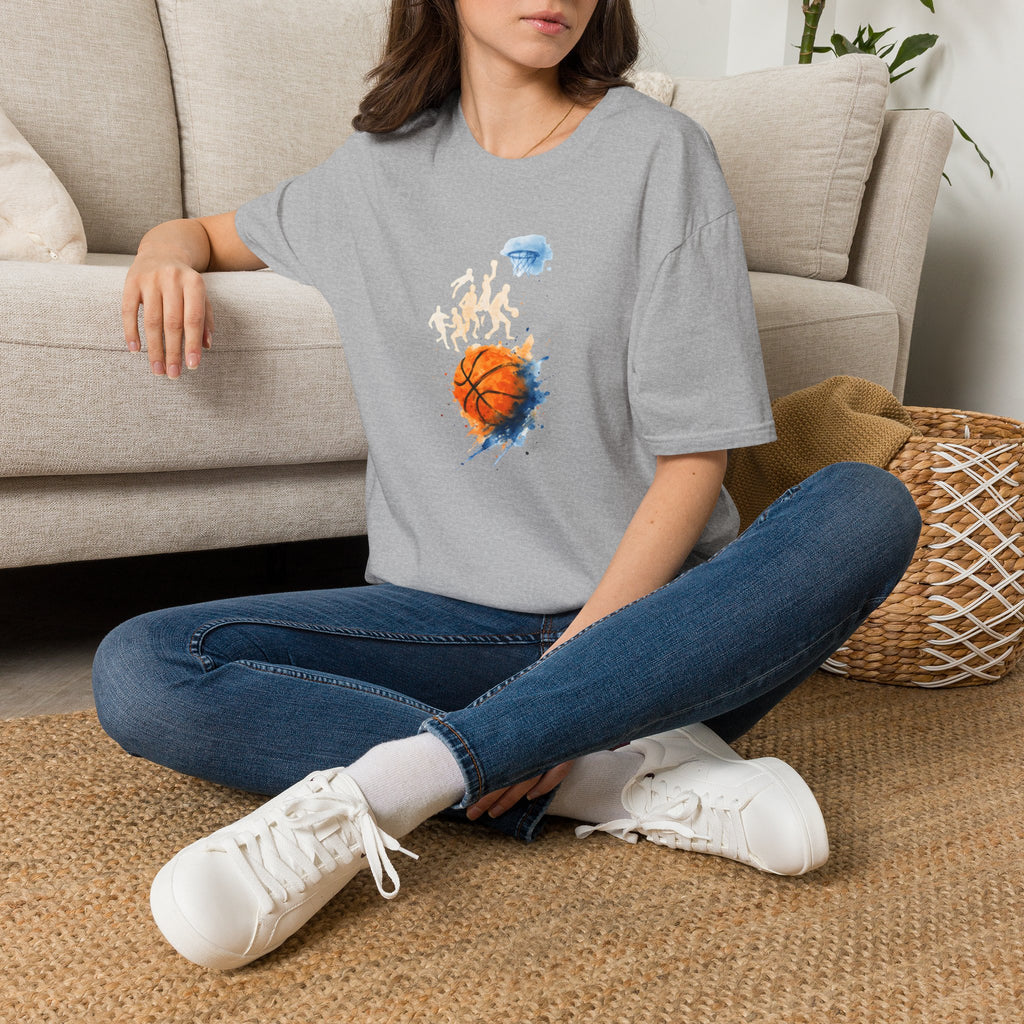 Watercolor basketball scene T-Shirt