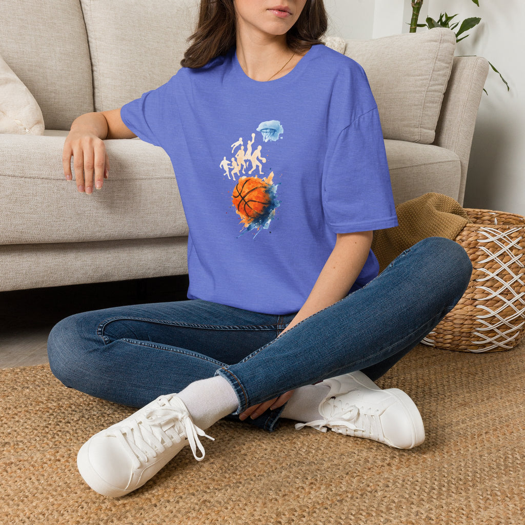 Watercolor basketball scene T-Shirt