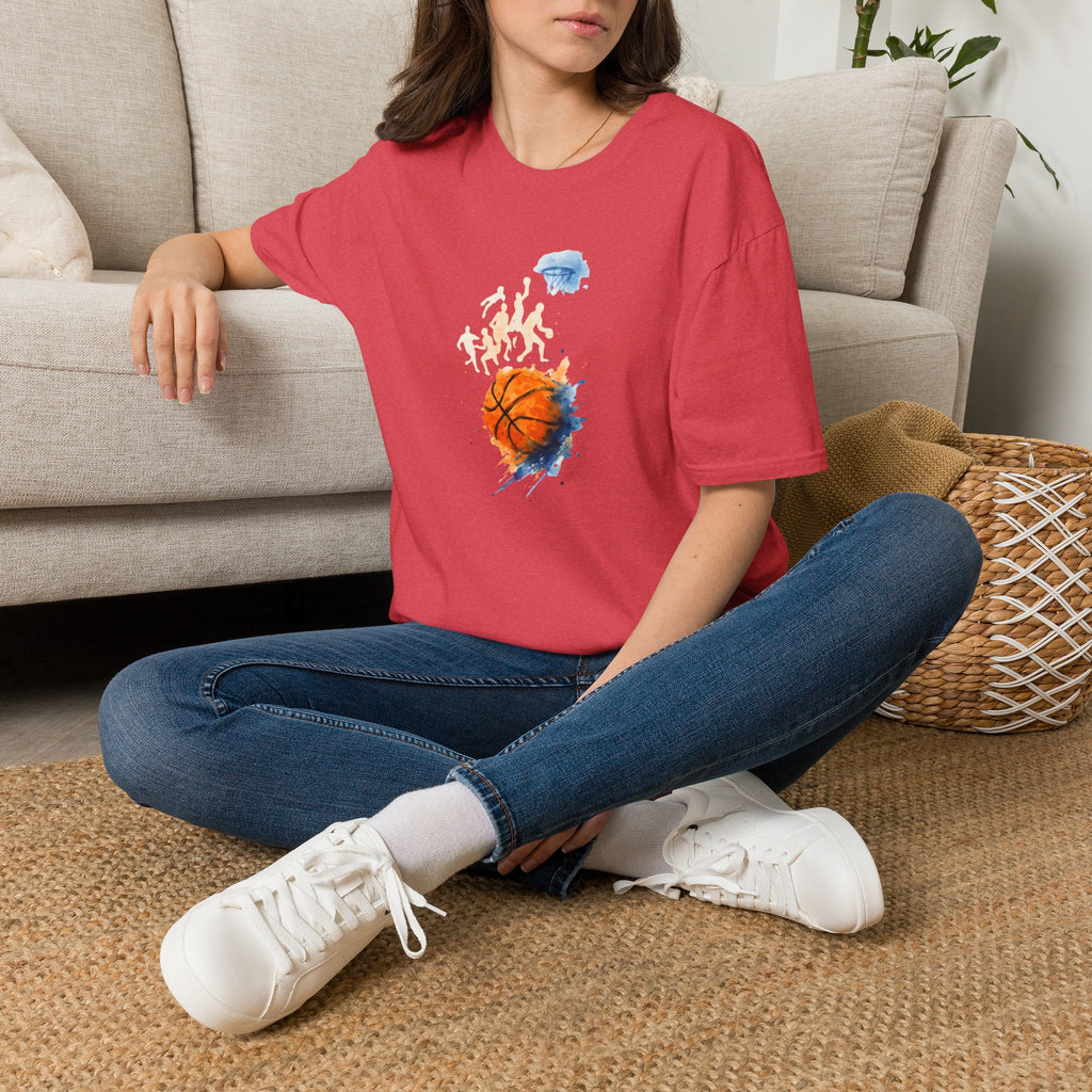 Watercolor basketball scene T-Shirt