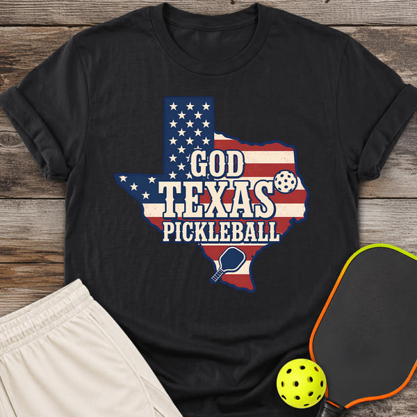 God Texas Pickleball T-Shirt